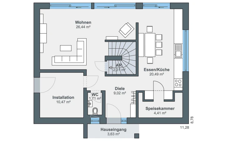 WeberHaus - Musterhaus generation5.5, 150 (Heinemann) Erdgeschoss