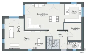 Grundriss Familienhaus generation5.5, 200 (Croce) von WeberHaus