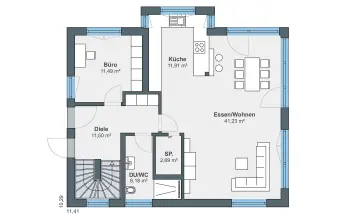 Grundriss Familienhaus generation5.5, 200 (Jungmann) von WeberHaus