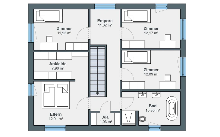 WeberHaus - Musterhaus generation5.5, 200 (Ritter) Dachgeschoss
