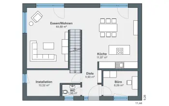 Grundriss Familienhaus generation5.5, 200 (Ritter) von WeberHaus