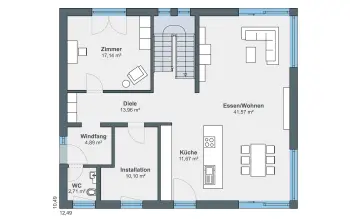 Grundriss Familienhaus Individual (Brunner) von WeberHaus