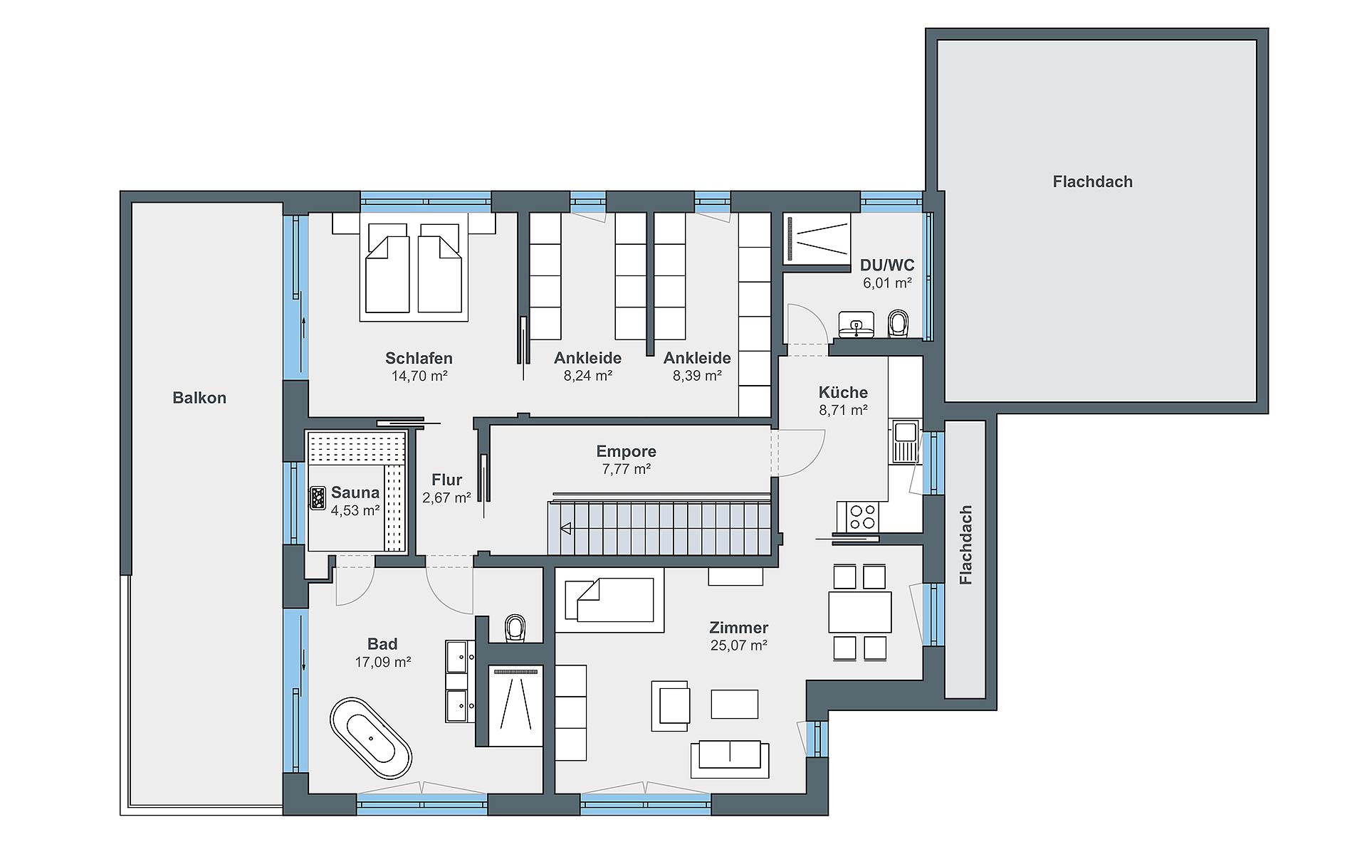 Obergeschoss Individual (Redies) von WeberHaus GmbH & Co. KG