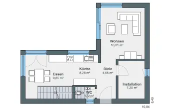 Grundriss Tiny House Individual (Schneemann) von WeberHaus
