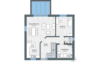 Grundriss Familienhaus Jubiläumshaus Balance 205 von WeberHaus