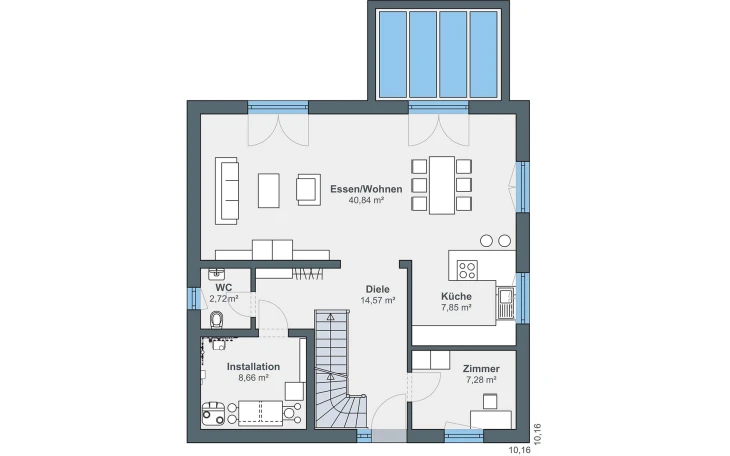 WeberHaus - Musterhaus Jubiläumshaus CityLife 405 Erdgeschoss