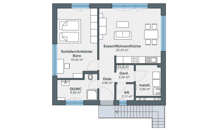 WeberHaus - Musterhaus newLife zweigeschossig Obergeschoss