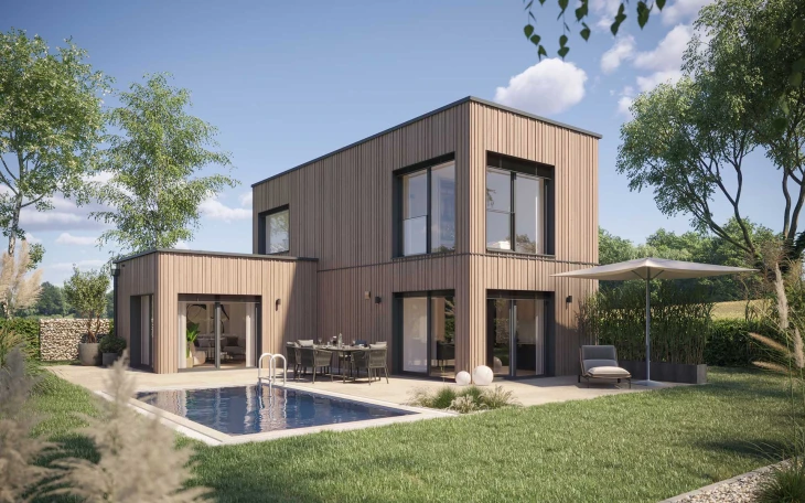 WeberHaus - Musterhaus Option mit Anbaumodul