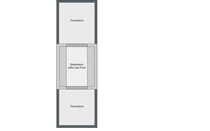 WeberHaus - Musterhaus Option Bungalow mit Satteldach offen bis First Dachgeschoss
