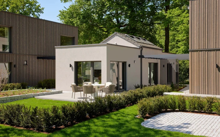 WeberHaus - Musterhaus Option Bungalow mit Satteldach offen bis First
