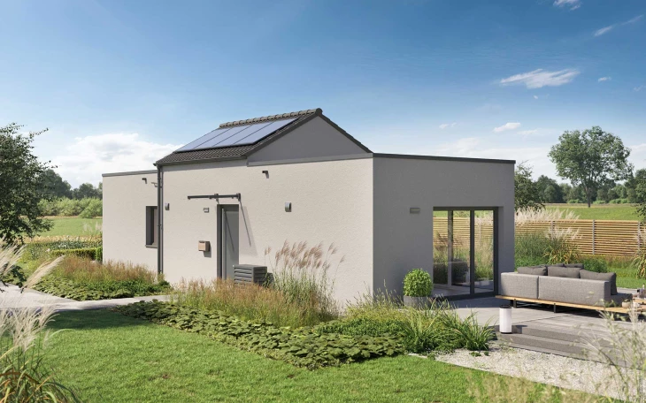 WeberHaus - Musterhaus Option Bungalow mit Satteldach offen bis First