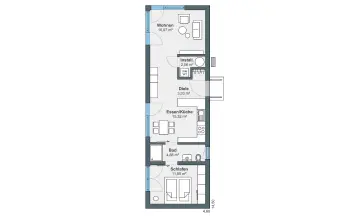 Grundriss Flachdach Option Bungalow von WeberHaus