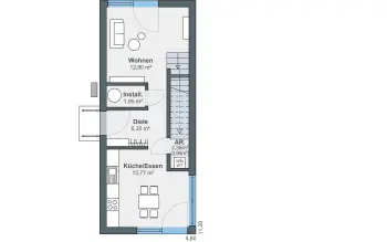 Grundriss Tiny House Option zweigeschossig von WeberHaus