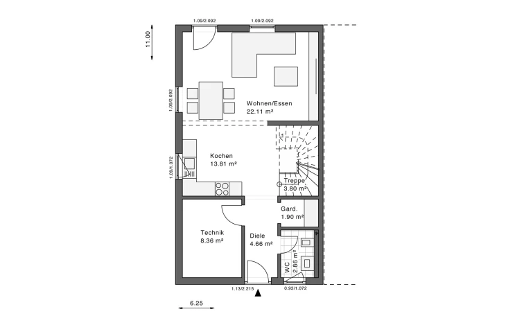 White&Black - Musterhaus White&Black 115 Basic C1 Erdgeschoss