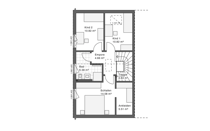 White&Black - Musterhaus White&Black 115 Basic C2 Obergeschoss