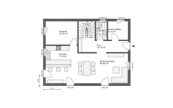 Grundriss Familienhaus White&Black 160 | Concept 1 von White&Black