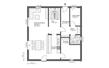 Grundriss Familienhaus White&Black 170 | Concept 2 von White&Black