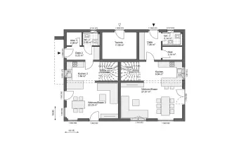 Grundriss Familienhaus White&Black 220 Basic Concept 1 von White&Black