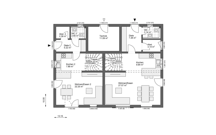 White&Black - Musterhaus White&Black 220 Basic Concept 2 Erdgeschoss