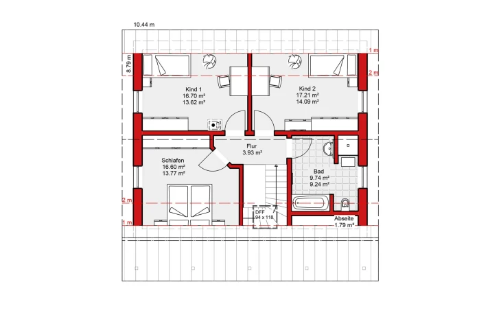 Wolf-Haus - Musterhaus Edition E 139 Dachgeschoss