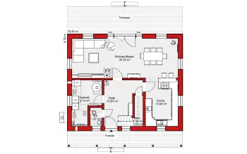 Grundriss Schwedenhaus Edition E 139 von Wolf-Haus