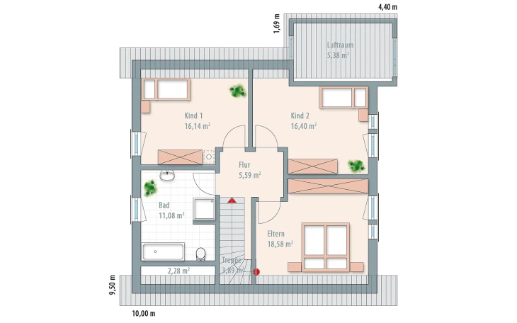 Wolf-Haus - Musterhaus Edition 161 Dachgeschoss