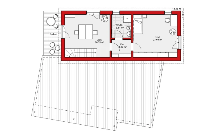 Wolf-Haus - Musterhaus Edition E 179 Obergeschoss