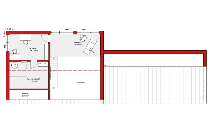 Wolf-Haus - Musterhaus Edition E 203 Obergeschoss