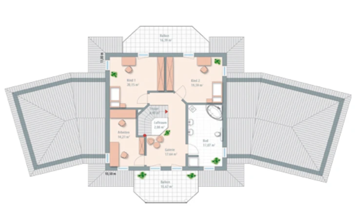 Wolf-Haus - Musterhaus Edition Select 290 Obergeschoss