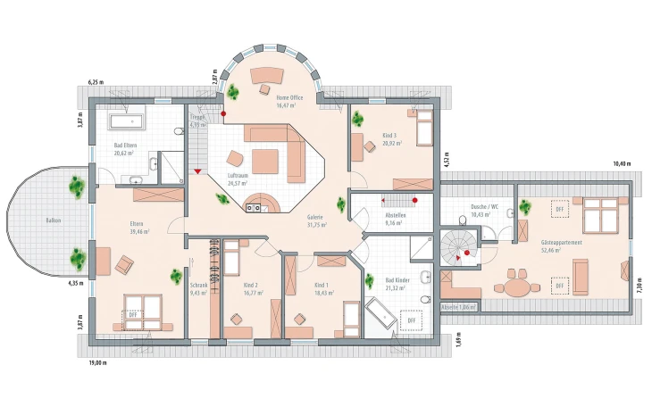 Wolf-Haus - Musterhaus Edition Select 601 Dachgeschoss