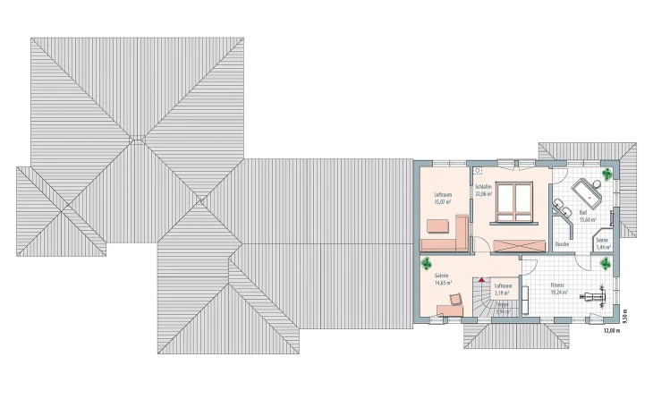 Wolf-Haus - Musterhaus Edition Select 343 Obergeschoss