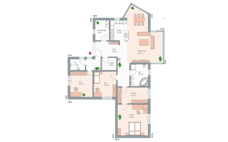 Wolf-Haus - Musterhaus Edition Select 181 Erdgeschoss