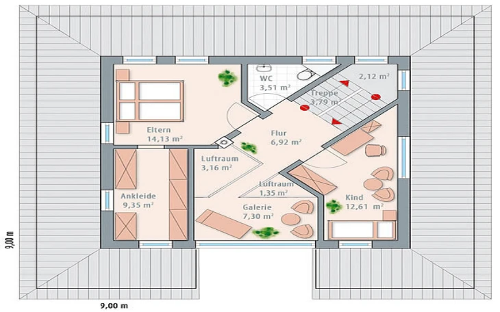 Wolf-Haus - Musterhaus Edition 189 Obergeschoss