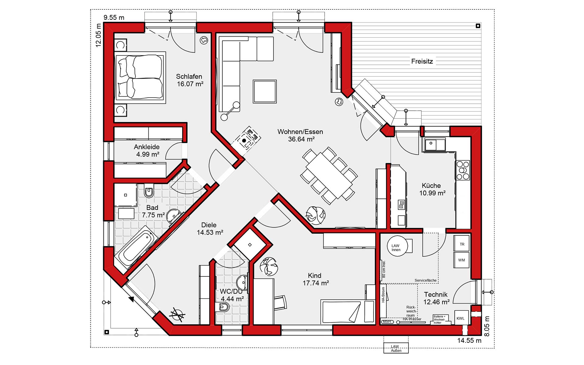 Erdgeschoss Edition B 126 von Wolf-Haus-GmbH