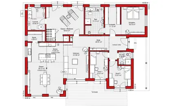 Grundriss Bungalow Edition B 205 von Wolf-Haus