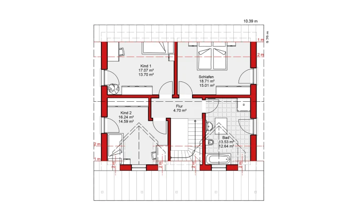 Wolf-Haus - Musterhaus Edition E 148 Dachgeschoss