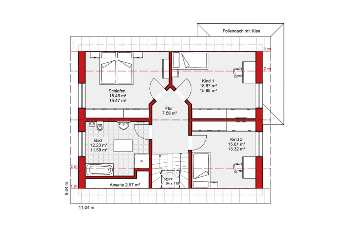 Wolf-Haus - Musterhaus Edition E 165 Dachgeschoss