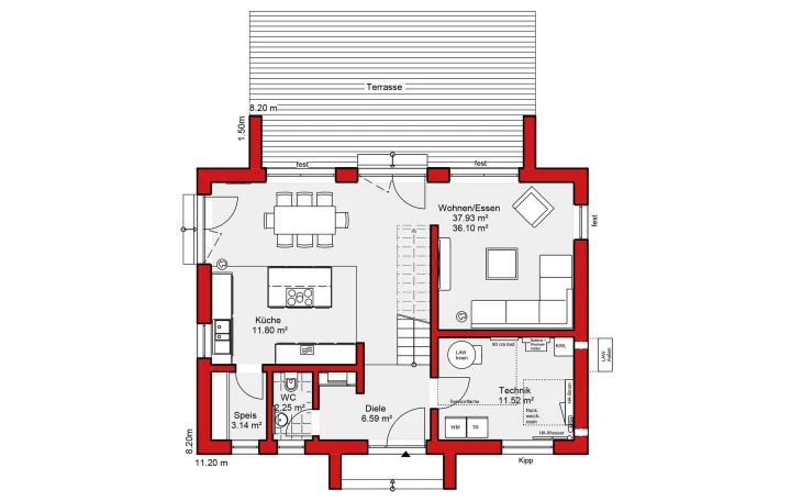 Wolf-Haus - Musterhaus Edition S 141 Erdgeschoss