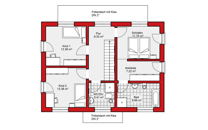 Wolf-Haus - Musterhaus Edition S 141 Obergeschoss