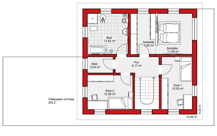 Wolf-Haus - Musterhaus Edition S 150 Obergeschoss