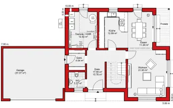 Grundriss Stadtvilla / Villa Edition S 150 von Wolf-Haus