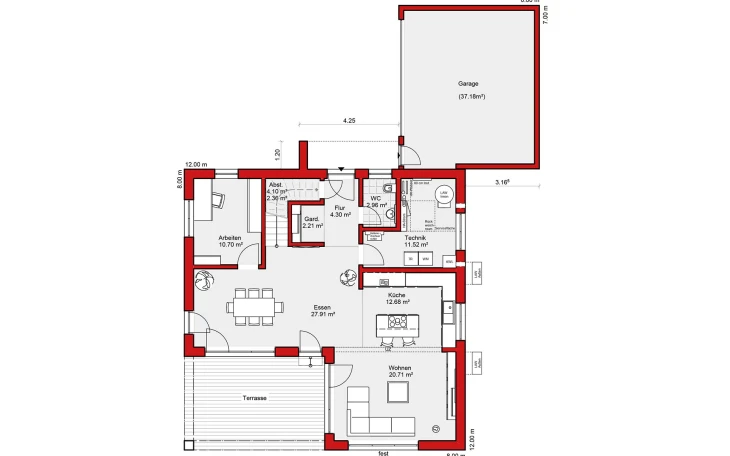 Wolf-Haus - Musterhaus Edition S 189 Erdgeschoss