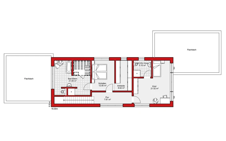 Wolf-Haus - Musterhaus Edition S 206 Obergeschoss