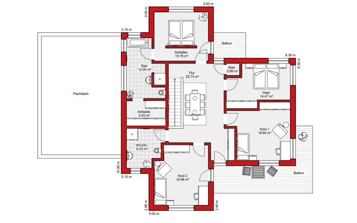 Wolf-Haus - Musterhaus Edition S 230 Obergeschoss