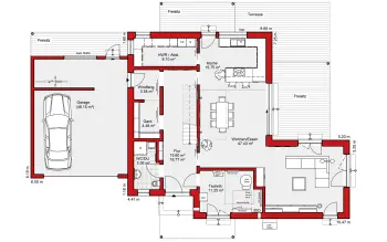 Grundriss Stadtvilla / Villa Edition S 230 von Wolf-Haus
