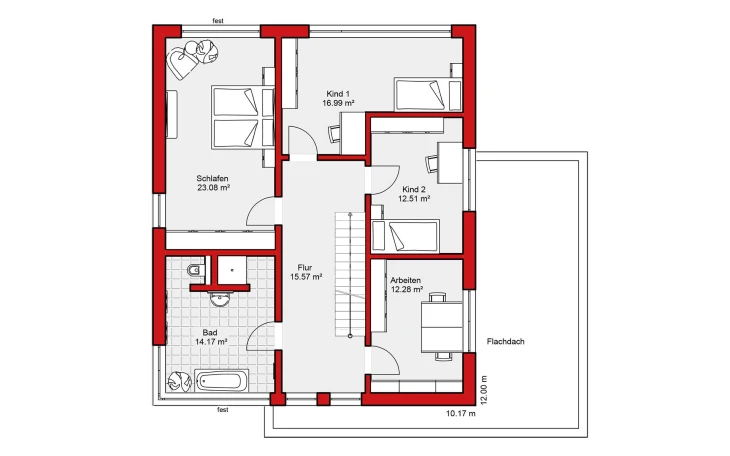 Wolf-Haus - Musterhaus Edition S 239 Obergeschoss