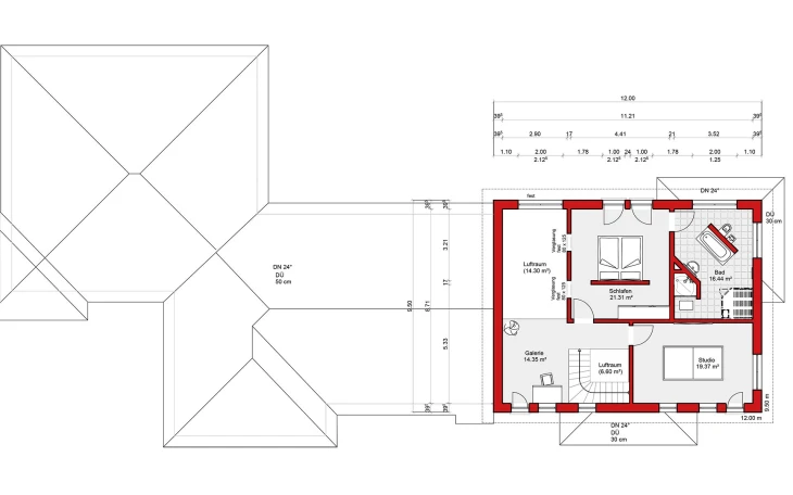 Wolf-Haus - Musterhaus Edition S 322 Obergeschoss