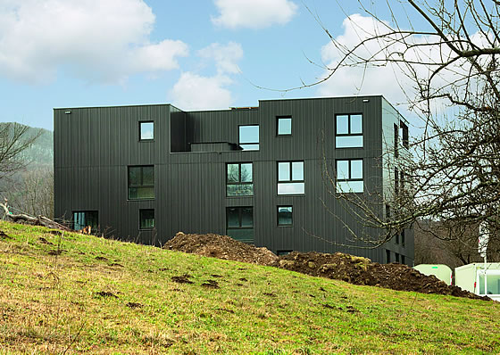 Mehrgeschossiges Stadthaus als Fertighaus. Foto: Schwörer