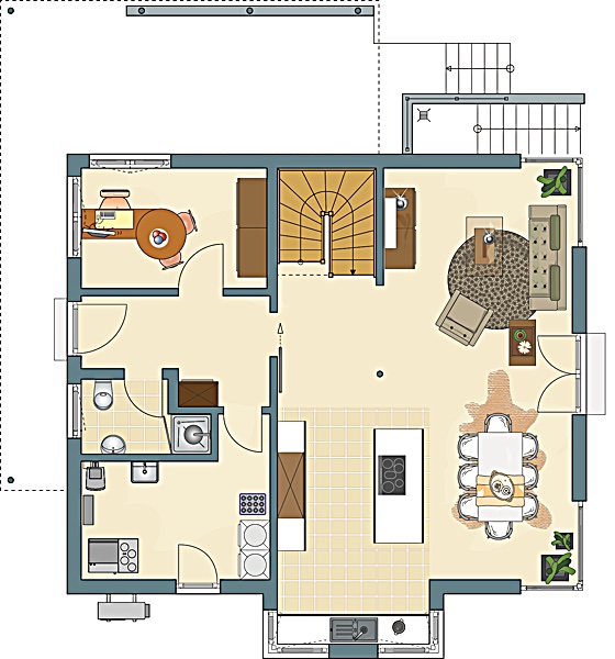 MELDEY 3.0 300 B – Musterhaus Werder (Havel) Erdgeschoss - Foto: FingerHaus