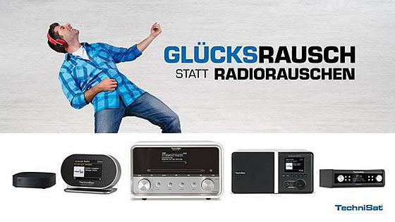 Glücksrausch statt Radiorauschen: DAB+ Digitalradio mit TechniSat entdecken. Foto: TechniSat